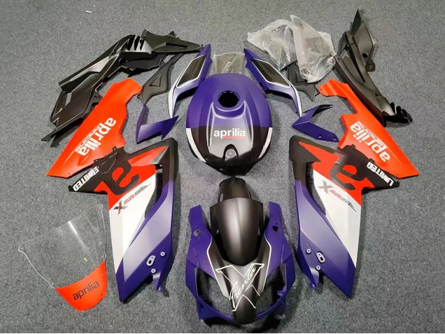 Carénages Moto Aprilia RS125 2006-2011 - Violet Foncé Rouge Noir Blanc