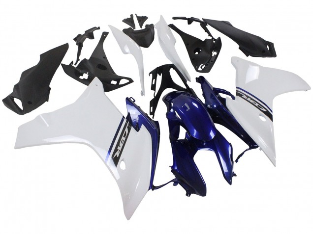 Carénages Moto Honda CBR600F 2011-2013 - Blanc Bleu