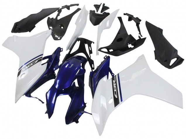 Carénages Moto Honda CBR600F 2011-2013 - Blanc Bleu