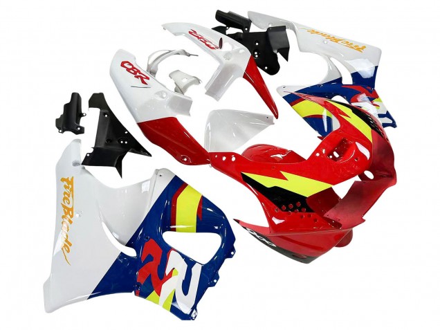 Carénages Moto Honda CBR900RR 919 1998-1999 - Blanc Rouge Jaune Bleu
