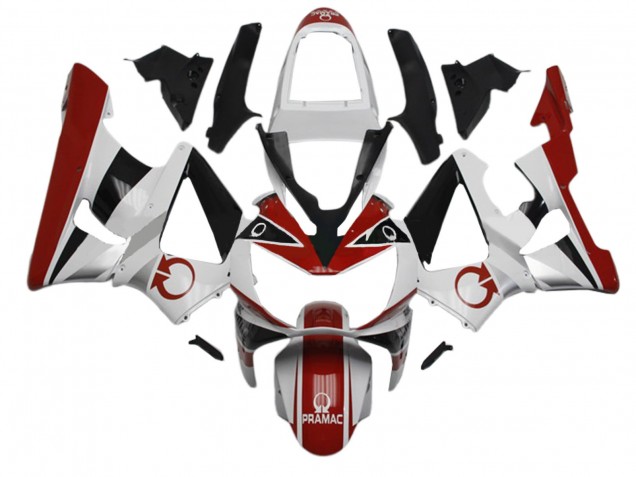 Carénages Moto Honda CBR900RR 929 2000-2001 - Blanc Rouge Noir Brillant Pramac