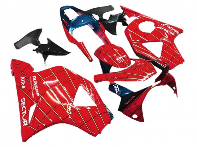 Carénages Moto Honda CBR900RR 954 2002-2003 - Rouge Bleu Foncé Dunlop