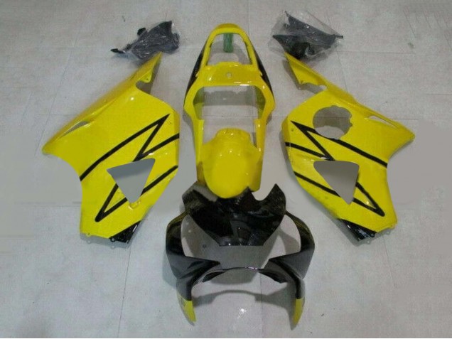 Carénages Moto Honda CBR900RR 954 2002-2003 - Jaune Noir Brillant