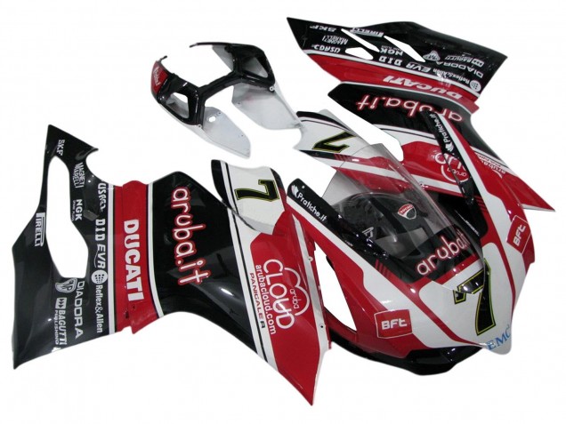 Carénages Moto Ducati Panigale 899/1199 2011-2014 - Blanc Rouge Noir Brillant Aruba.it 7