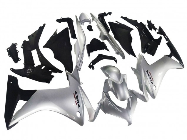 Carénage Moto Honda CBR500R 2013-2015 - Argent Noir Brillant