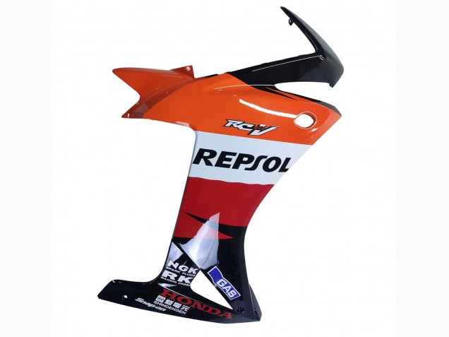 Carénages Moto Honda CBR500R 2013-2015 - Orange Blanc Rouge Noir Brillant Repsol 3