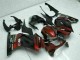Carénages Moto Kawasaki EX250 2008-2012 - Noir Brillant Rouge Marron