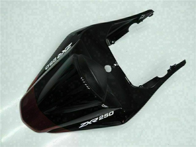 Carénages Moto Kawasaki EX250 2008-2012 - Noir Brillant Rouge Marron