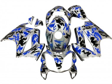 Carénages Moto Honda VFR 800 2002-2013 - Argent Noir Bleu Camouflage