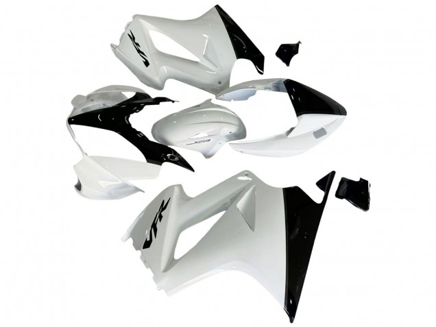 Carénages Moto Honda VFR 800 2002-2013 - Blanc Perle Noir Brillant Décalque
