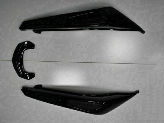 Carénages Moto Kawasaki EX650 2009-2011 - Noir Brillant Blanc Décalque