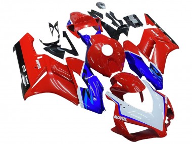 Carénages Moto Honda CBR1000RR 2004-2005 - Rouge Bleu Blanc Noir Motul