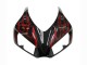 Carénage Moto Honda CBR1000RR 2006-2007 - Noir Brillant Rouge Flamme