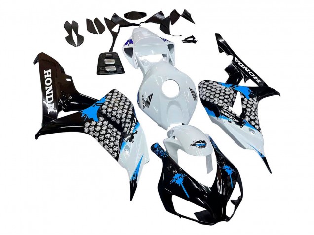 Carénage Moto Honda CBR1000RR 2006-2007 - Blanc Bleu Noir Brillant