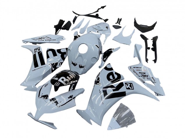 Carénages Moto Honda CBR1000RR 2012-2016 - Gris Clair Noir Brillant Red Bull