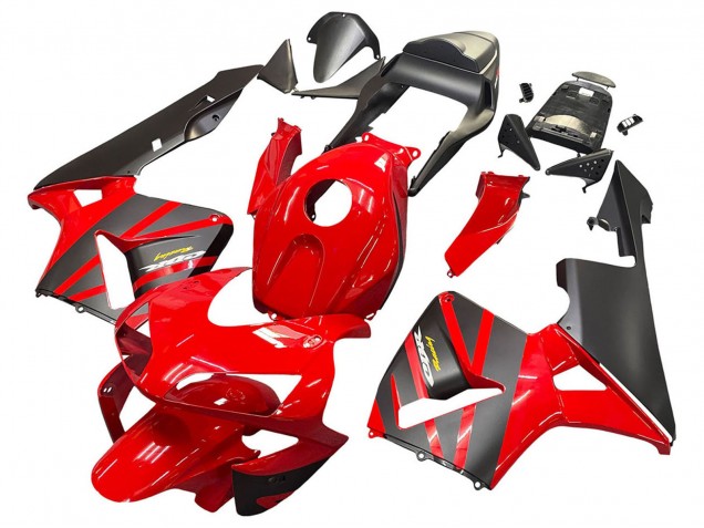 Carénages Moto Honda CBR600RR 2003-2004 - Rouge Noir Mat Courses