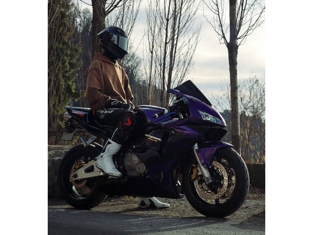 Carénages Moto Honda CBR600RR 2003-2004 - Bleu Foncé Noir Brillant