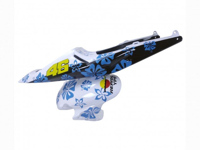 Carénages Moto Honda CBR600RR 2003-2004 - Blanc Bleu Rouge Nastro Azzurro 46