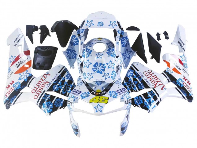 Carénages Moto Honda CBR600RR 2003-2004 - Blanc Bleu Rouge Nastro Azzurro 46