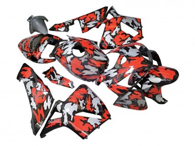 Carénages Moto Honda CBR600RR 2005-2006 - Noir Rouge Gris Camouflage