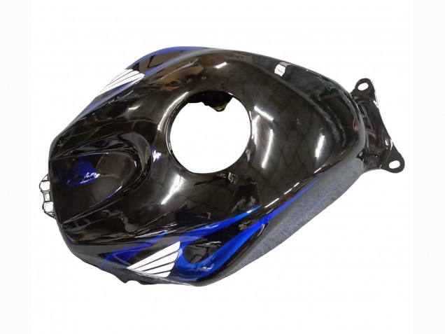 Carénage Moto Honda CBR600RR 2005-2006 - Noir Brillant Bleu Flamme