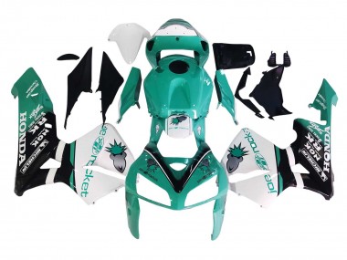 Carénages Moto Honda CBR600RR 2005-2006 - Vert Clair Blanc Noir Brillant Joe Rocket