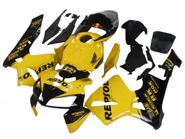 Carénages Moto Honda CBR600RR 2005-2006 - Jaune Noir Repsol