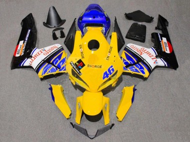 Carénages Moto Honda CBR600RR 2005-2006 - Jaune Bleu Blanc Nastro Azzurro 46