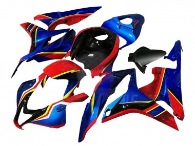 Carénages Moto Honda CBR600RR 2007-2008 - Bleu Rouge Jaune Noir Brillant