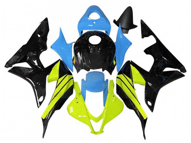 Carénages Moto Honda CBR600RR 2007-2008 - Bleu Jaune Noir Brillant