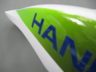 Carénages Moto Honda CBR600RR 2007-2008 - Blanc Vert Jaune Noir Brillant Hannspree