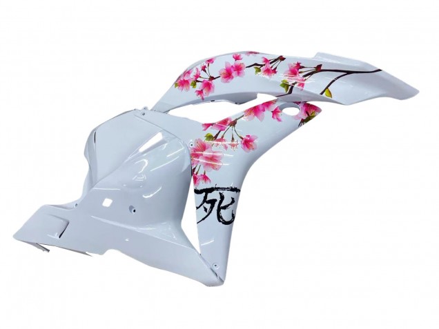 Carénages Moto Honda CBR600RR 2009-2012 - Blanc Fleur de cerisier Noir Brillant
