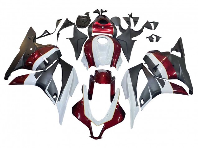 Carénages Moto Honda CBR600RR 2009-2012 - Blanc Rouge Noir Mat