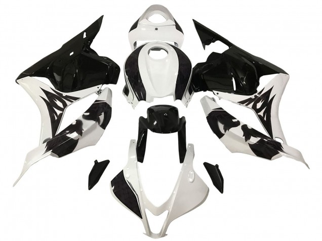 Carénage Moto Honda CBR600RR 2009-2012 - Blanc Noir Brillant