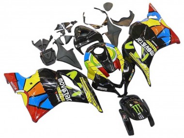 Carénages Moto Honda CBR600RR 2009-2012 - Noir Multicolore MoviStar