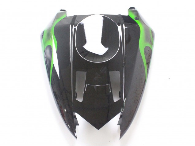 Carénages Moto Kawasaki ZX10R 2004-2005 - Noir Vert Flamme Ninja