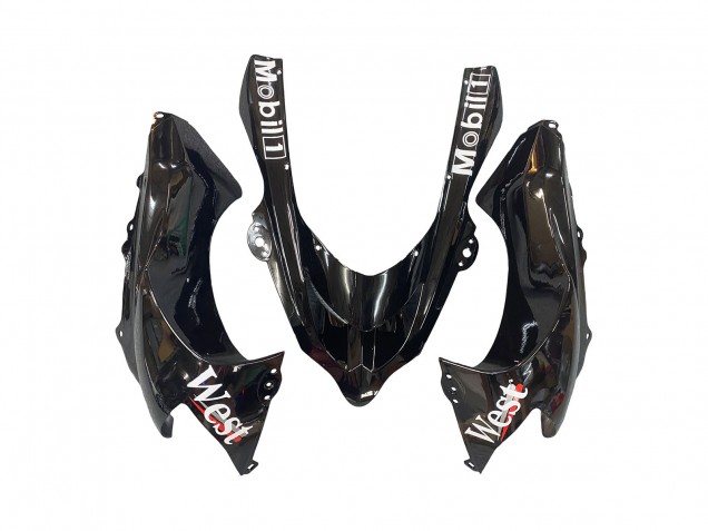 Carénages Moto Kawasaki ZX10R 2004-2005 - Blanc Noir West Ninja