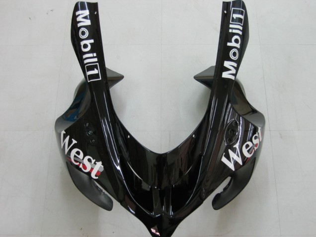 Carénages Moto Kawasaki ZX10R 2004-2005 - Blanc Noir West Ninja
