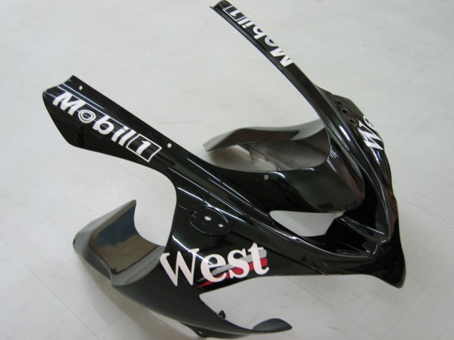 Carénages Moto Kawasaki ZX10R 2004-2005 - Blanc Noir West Ninja