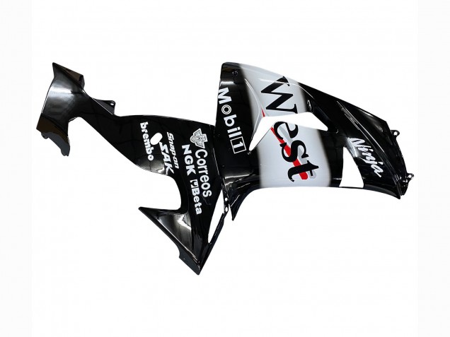 Carénages Moto Kawasaki ZX10R 2006-2007 - Noir Brillant Blanc West