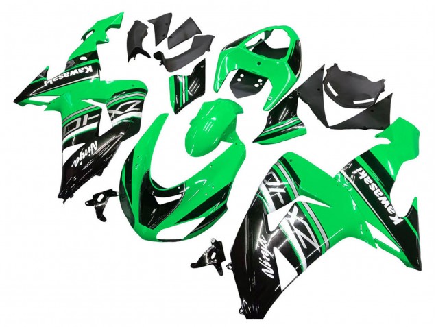 Kits Carénage Moto Kawasaki ZX10R 2006-2007 - Vert Blanc Noir