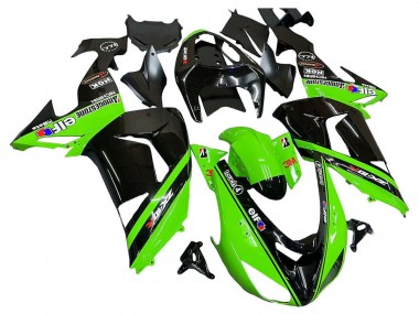 Carénages Moto Kawasaki ZX10R 2006-2007 - Vert Noir Elf Touch4 3M