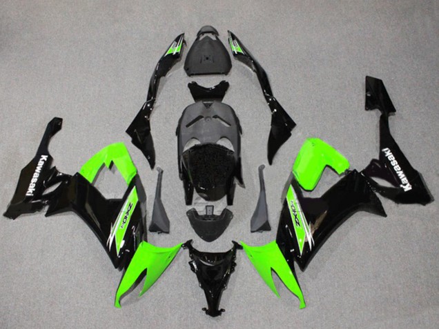Carénages Moto Kawasaki ZX10R 2008-2010 - Vert Noir Brillant