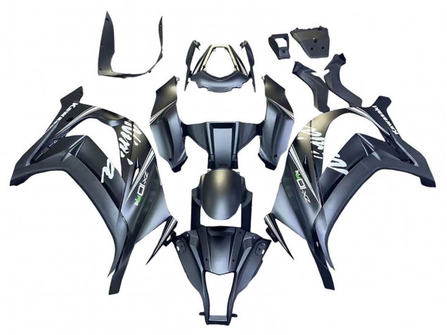 Carénages Moto Kawasaki ZX10R 2011-2015 - Gris Mat Blanc Vert