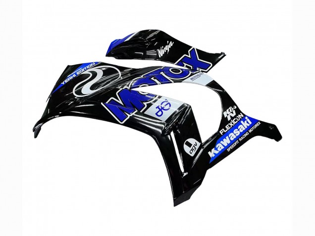 Carénages Moto Kawasaki ZX10R 2011-2015 - Bleu Blanc Noir Brillant