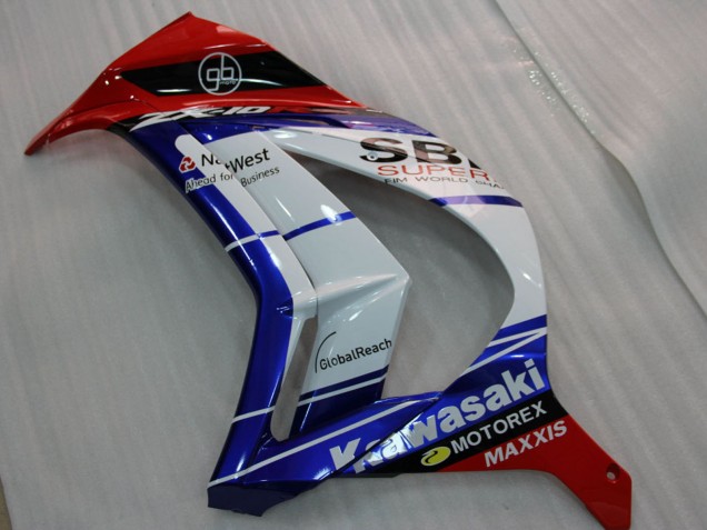 Carénages Moto Kawasaki ZX10R 2011-2015 - Blanc Bleu Rouge Noir SBK Maxxis