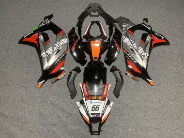 Carénages Moto Kawasaki ZX10R 2011-2015 - Blanc Orange Noir Mahi Elf 66 Superbike