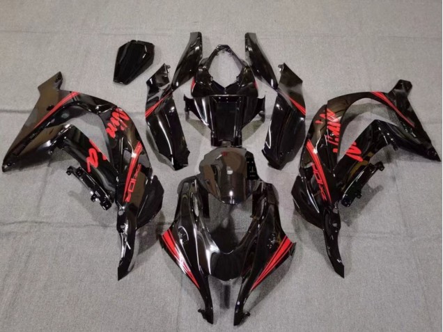 Carénages Moto Kawasaki ZX10R 2016-2020 - Noir Brillant Rouge