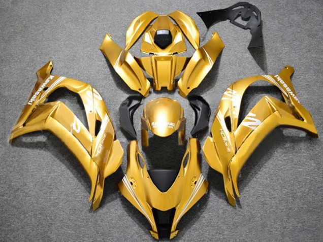 Carénages Moto Kawasaki ZX10R 2016-2020 - Or Blanc
