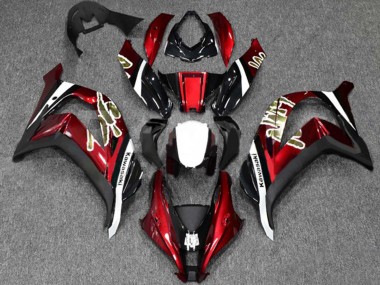 Carénages Moto Kawasaki ZX10R 2016-2020 - Rouge Noir Brillant Blanc